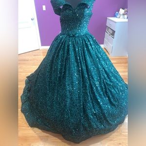 Green Quinceanera dress